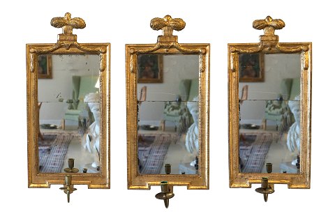 Johan Åkerblad: Set of three gilded mirrors. 
Stockholm
around 1785