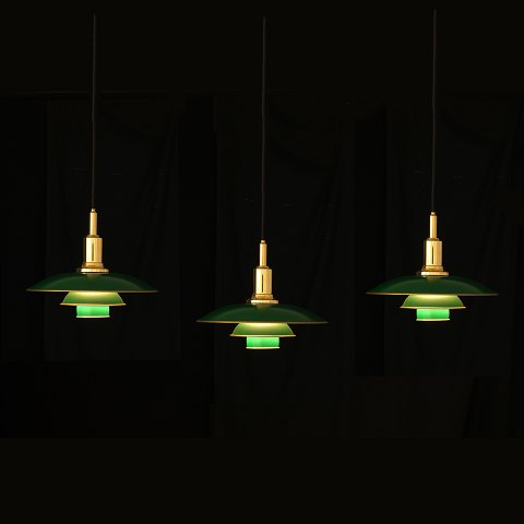 Poul Henningsen: A set of three 3/2 pendants. 
Denmark 1990s. D: 30cm