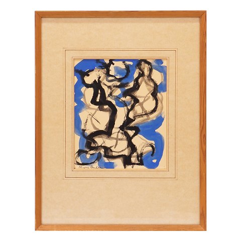 Mogens Andersen, 1916-2003, Komposition, mixed 
media. Signiert. Lichtmasse: 24x20cm. Mit Rahmen: 
48x37cm