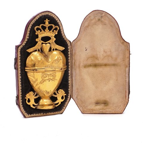 Danish silver vinaigrette circa 1810-20. Dated 
1814. H: 10,4cm