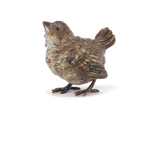 Vienna bronze figurine in the shape of a bird. H: 
5cm. L: 5,5cm