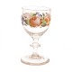 Emaljedekoreret glas med rosenmotiver. Fremstillet ca. år 1860. H: 11,6cm