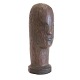 Stort Otto P-hoved. Otto Pedersen, 1902-95, skulptur i træ signeret "Otto P". H: 28cm
