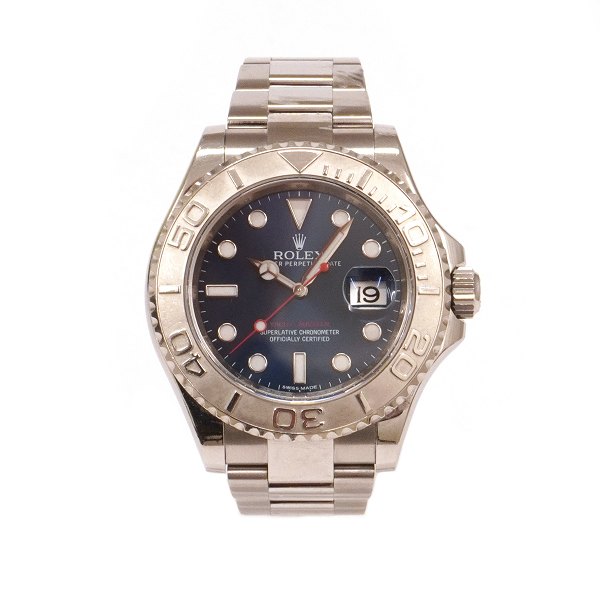 Rolex Yachtmaster 116622 med box og certifikat solgt hos AD Knud Pedersen, 
Aarhus, 06.06.2014. D: 40mm